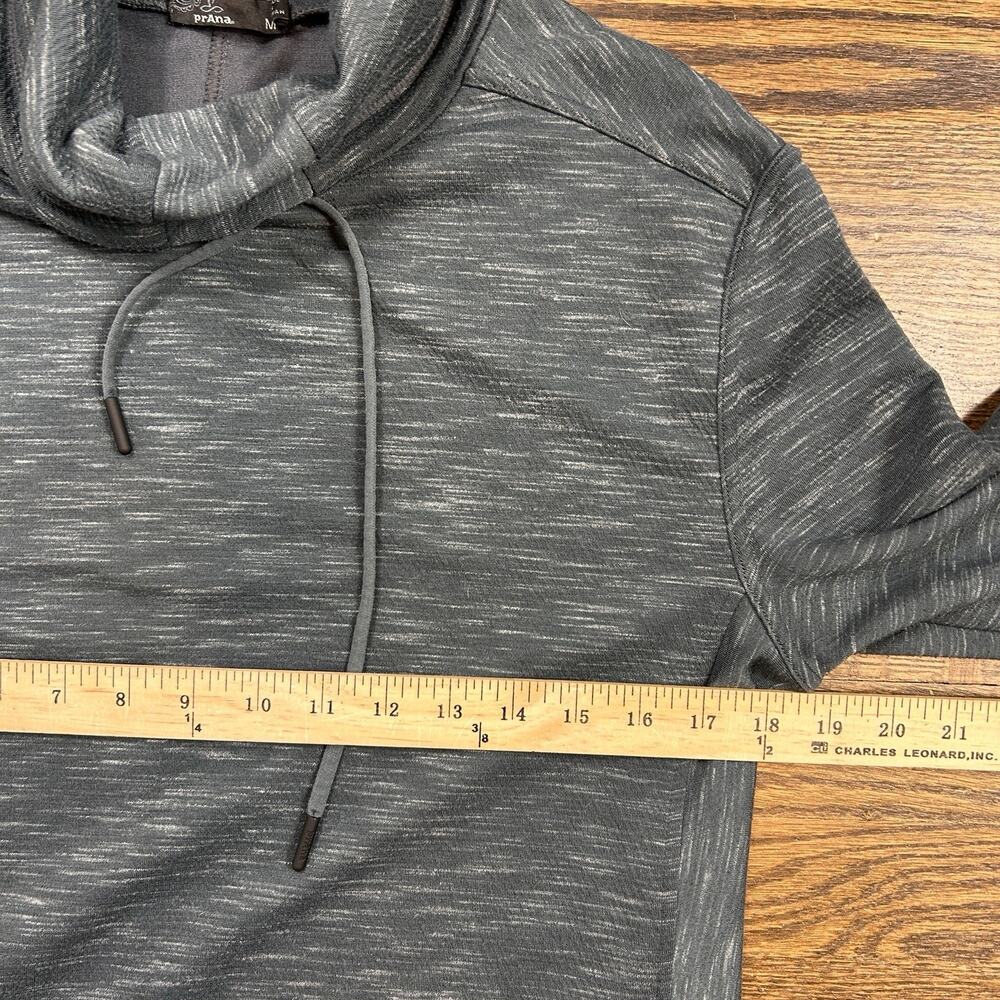 PrAna Sunrise Dress Womens Medium Gray Cowl Neck Long Sleeve Pockets Knit Casual - Picture 5 of 9